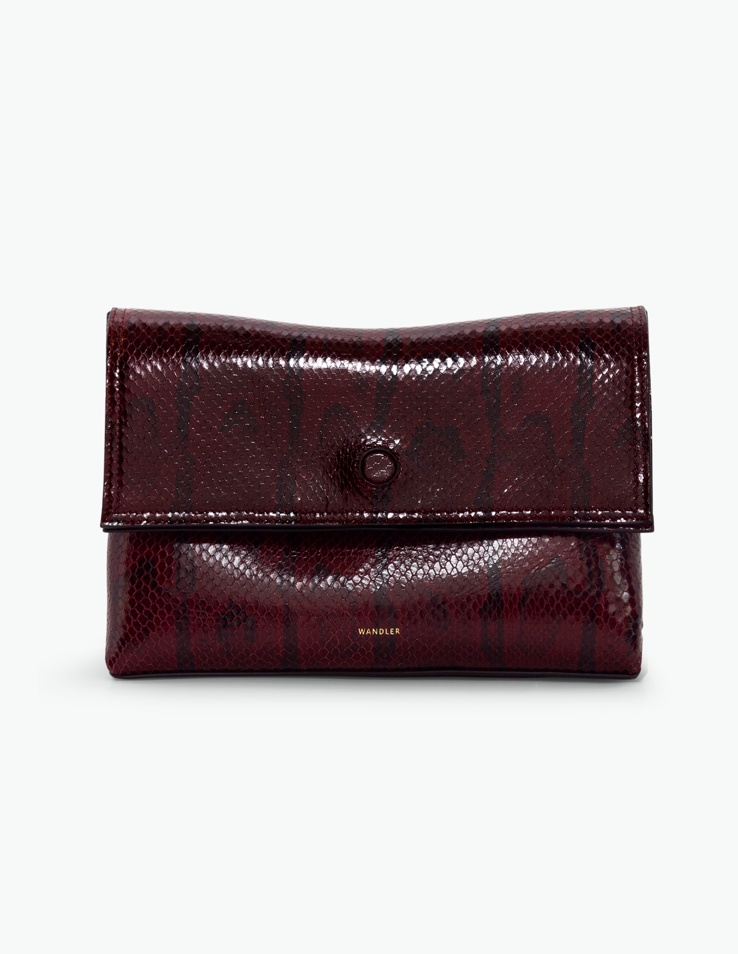 Jo Pouch Medium - Bordeaux Python