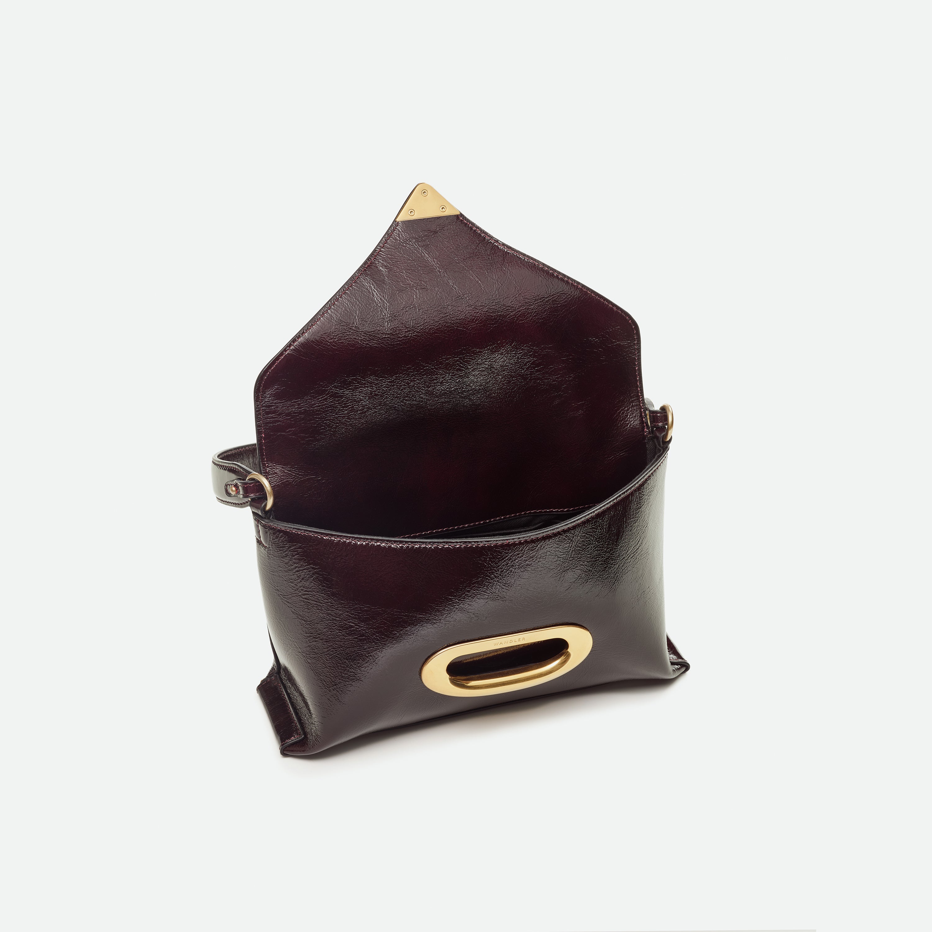 Wandler Veneto Shoulder Bag Small Bordeaux Glaze – Wandler.com