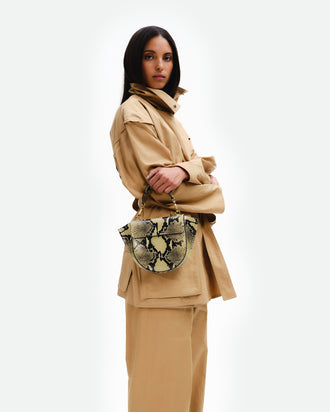 Hortensia Bag Mini - Lime Python