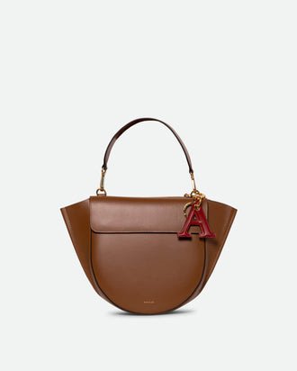 Bag Charm Letter - A - Mahogany