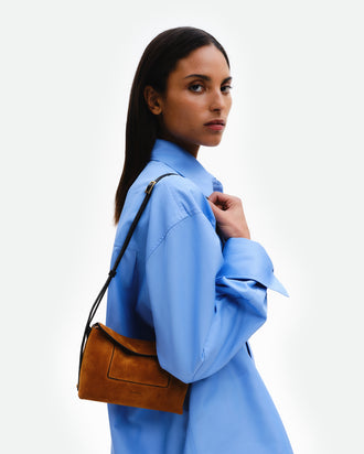 Penelope Slouch Mini - Cognac Suede