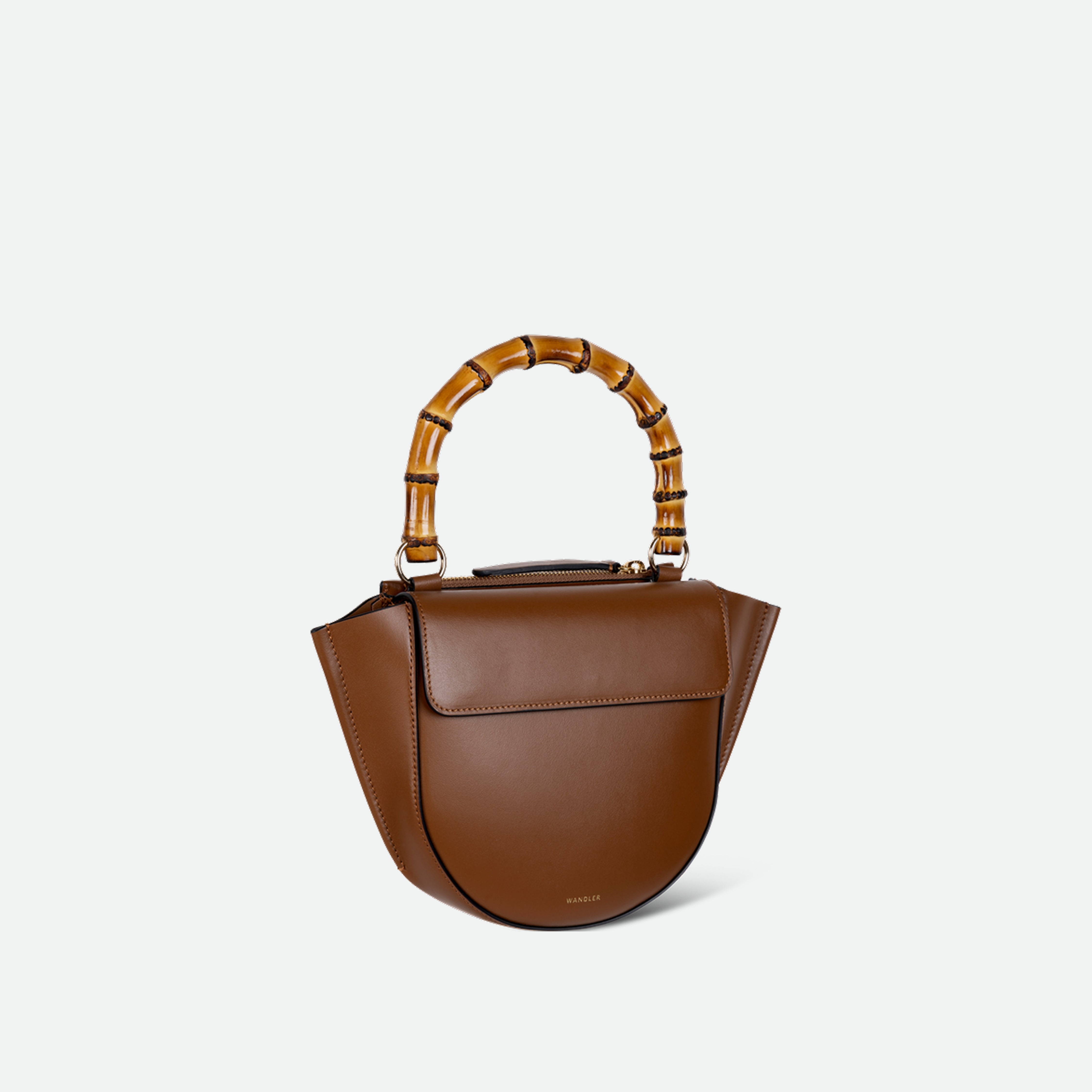 Hortensia Bag Mini - Saddle / Bamboo – Wandler.com