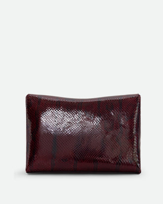 Jo Pouch Medium - Bordeaux Python