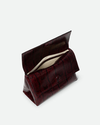 Jo Pouch Medium - Bordeaux Python