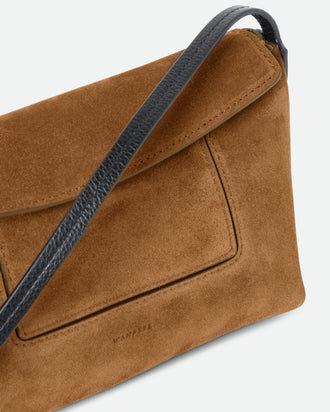 Penelope Slouch Mini - Cognac Suede