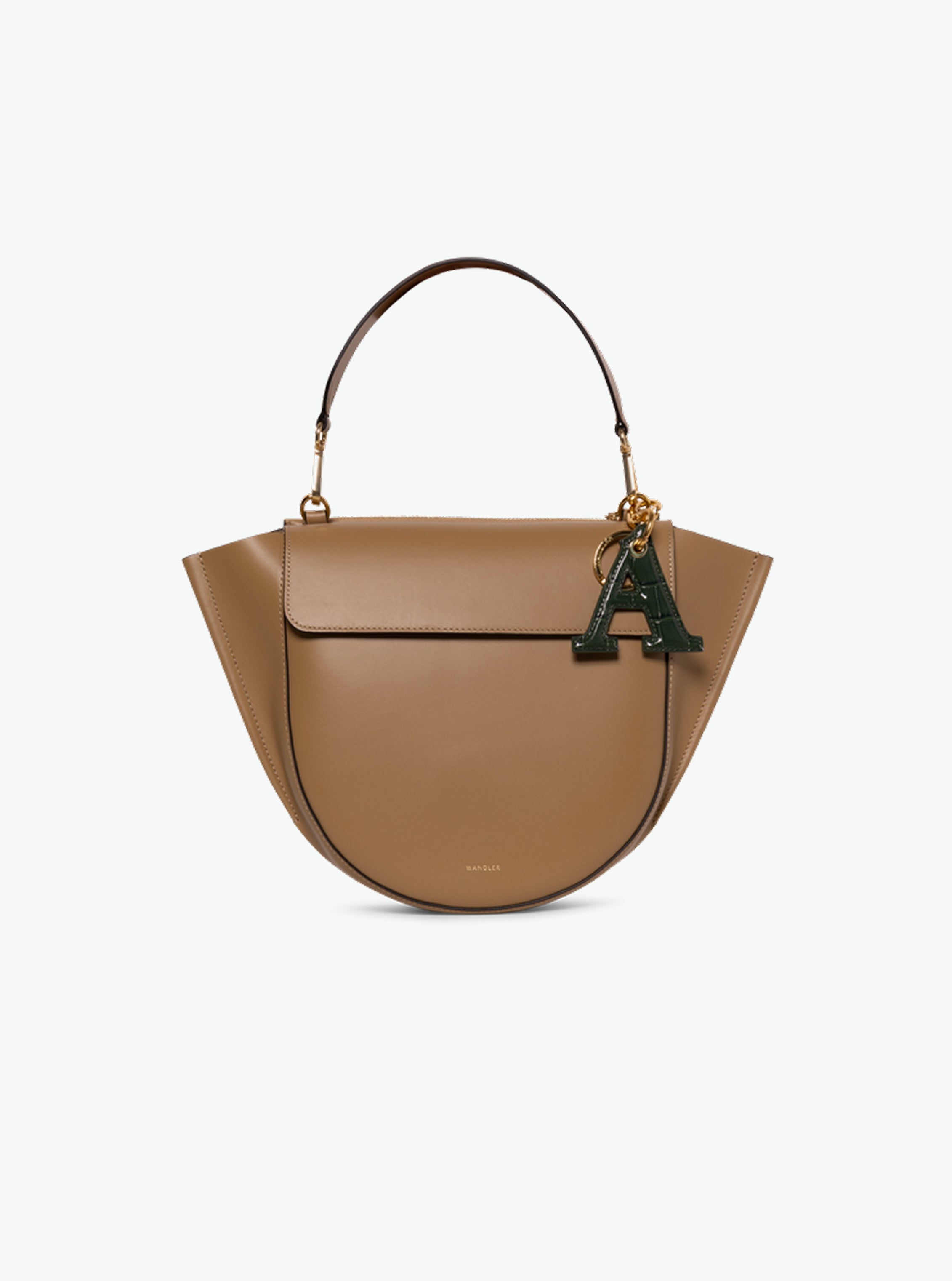 Bag Charm Letter - A - Olive Croco