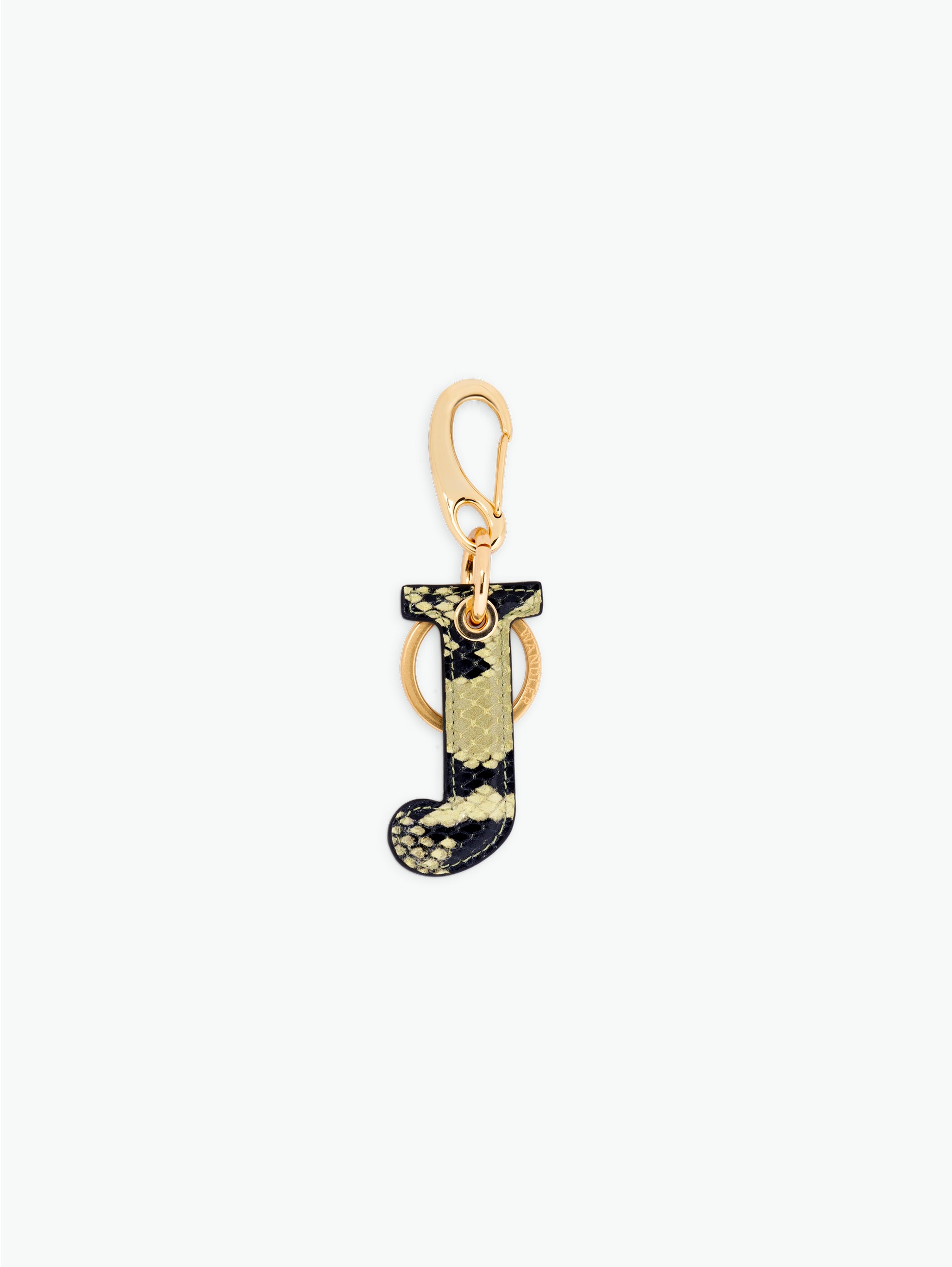 Bag Charm Letter - J - Lime Python