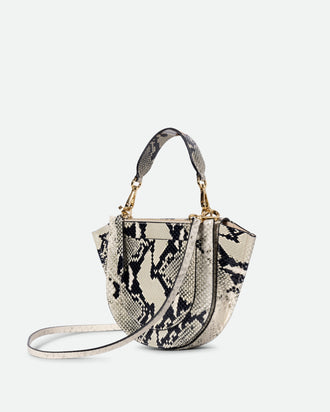 Hortensia Bag Mini - Black / White Python