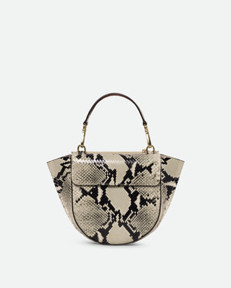 Hortensia Bag Mini - Black / White Python