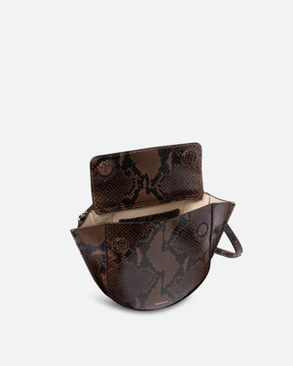 Hortensia Bag Mini - Brown Python