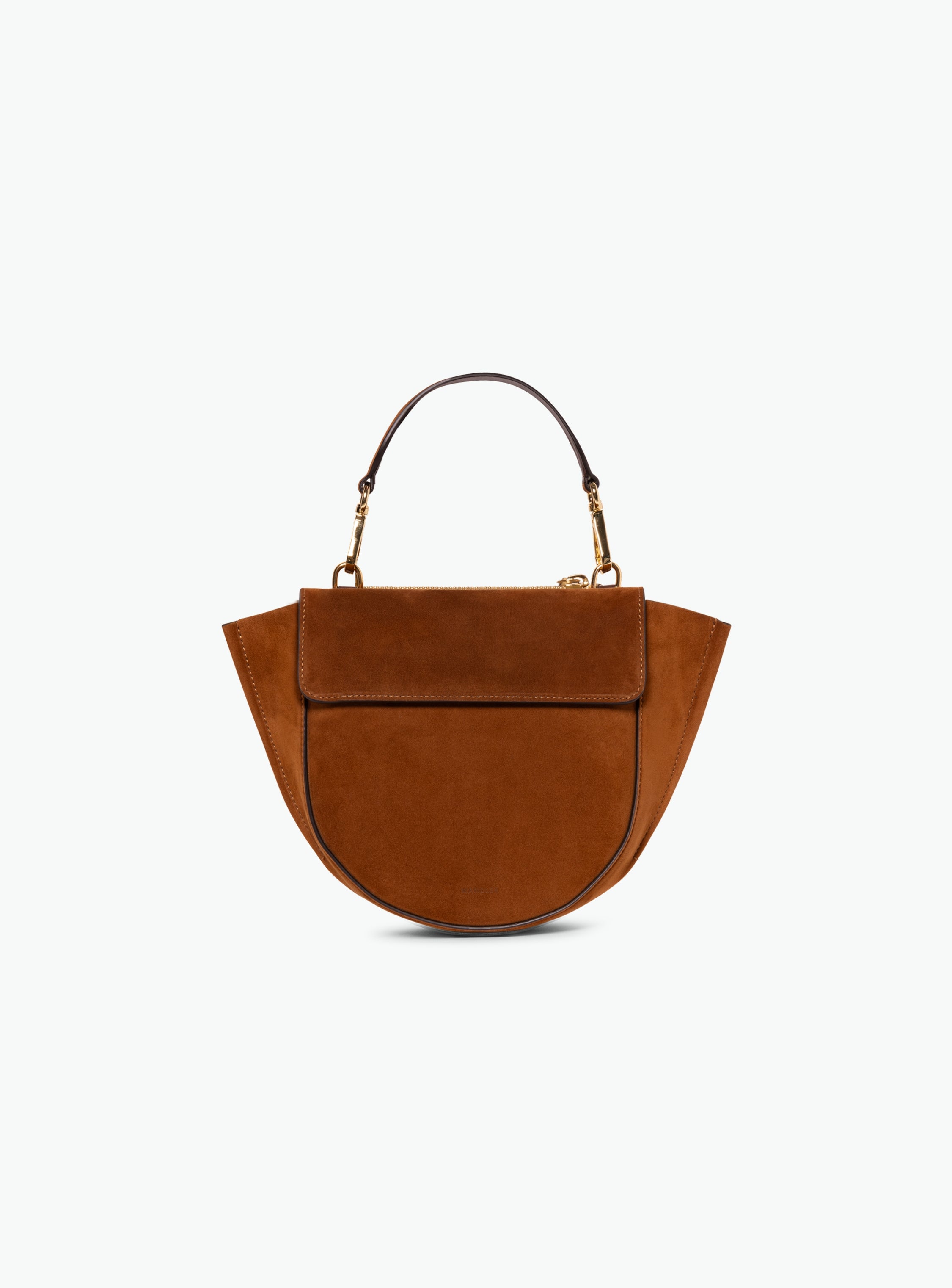 トートバッグ Wandler Beige Mini Hortensia Bag Hortensia Bag Mini - Apricot Suede – Wandler.com