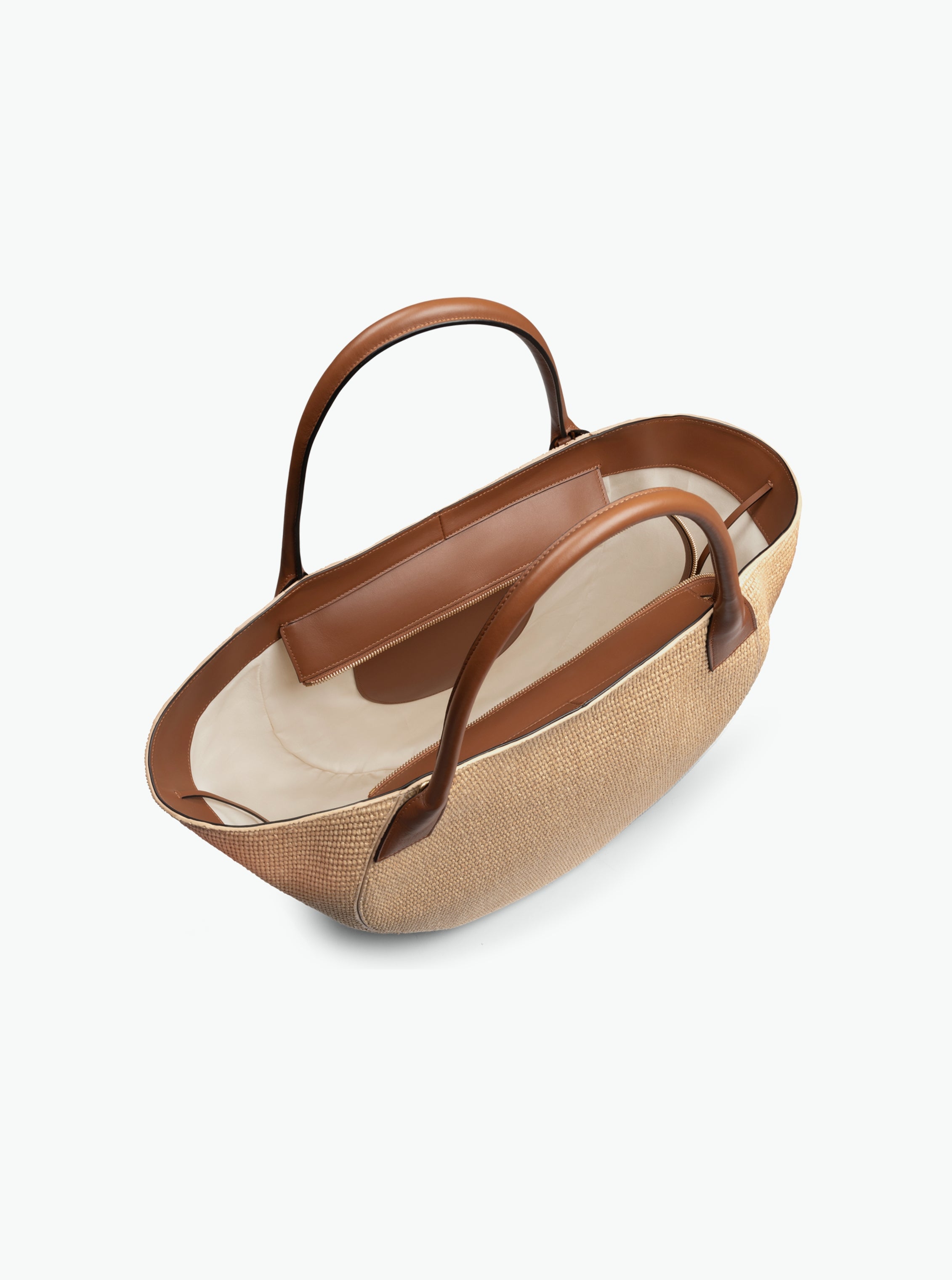 Mia Shopper - Straw / Saddle