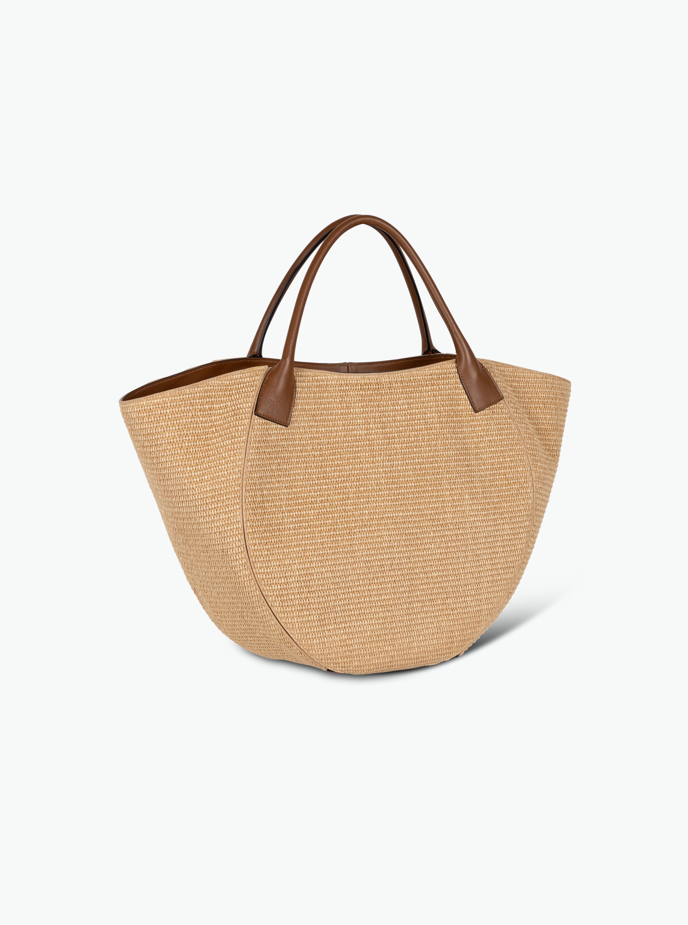 Mia Shopper - Straw / Saddle