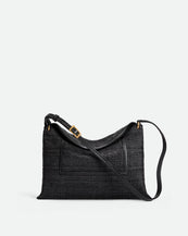 Penelope Slouch Bag - Black Raffia