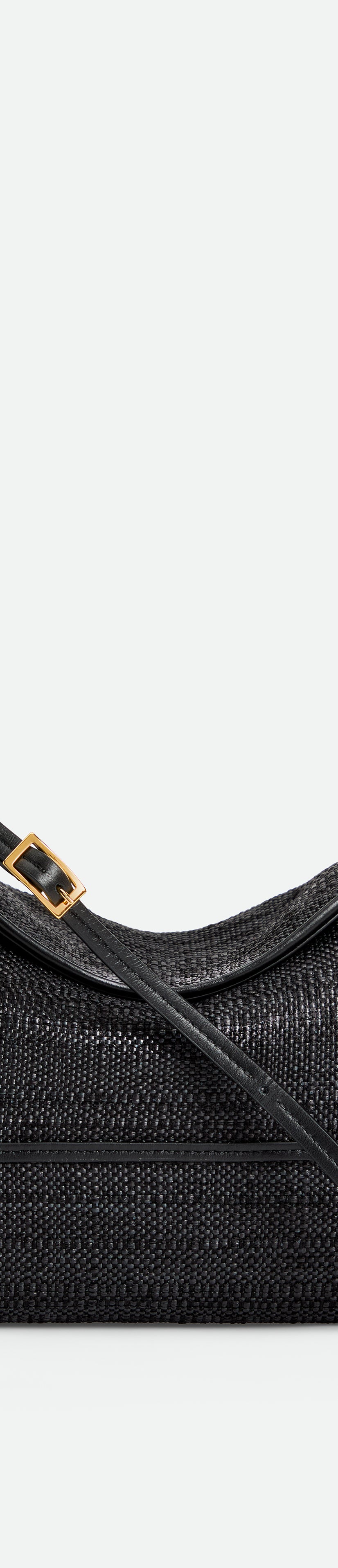 Penelope Slouch Bag – Schwarzer Bast