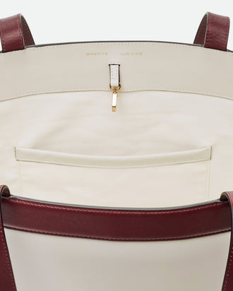 Ida Tote Medium - Buttercream / Bordeaux
