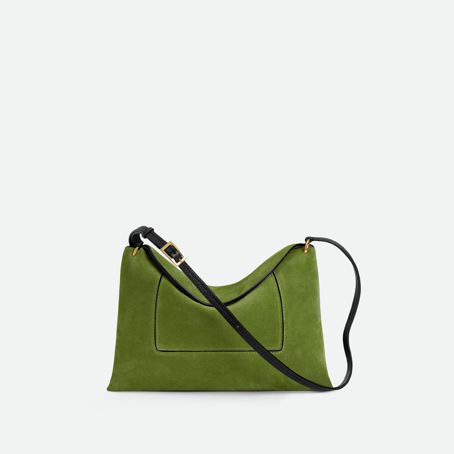 Penelope Slouch Bag - Verde Suede