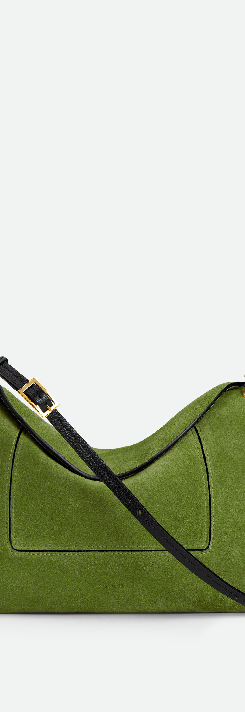 Penelope Slouch Bag - Verde Suede