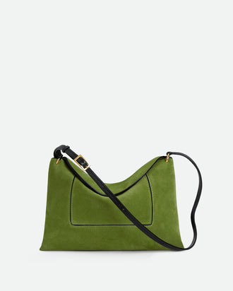 Penelope Slouch Bag - Verde Suede