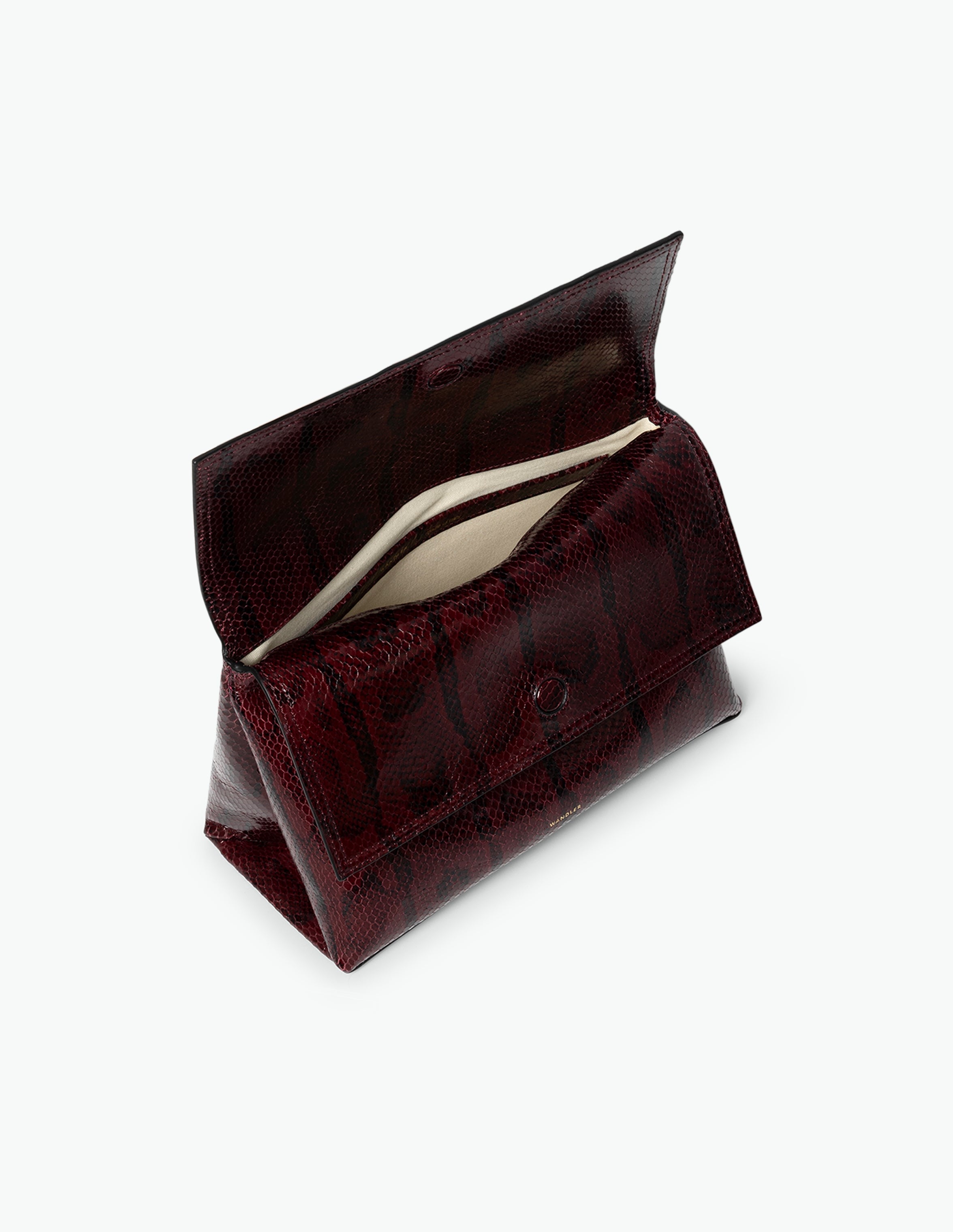Jo Pouch Medium - Bordeaux Python