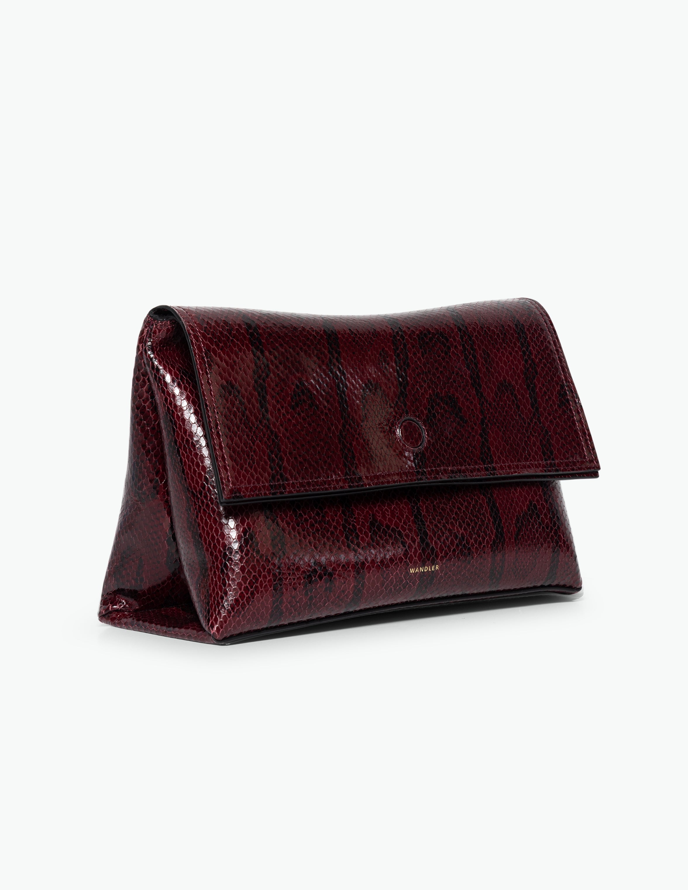 Jo Pouch Medium - Bordeaux Python
