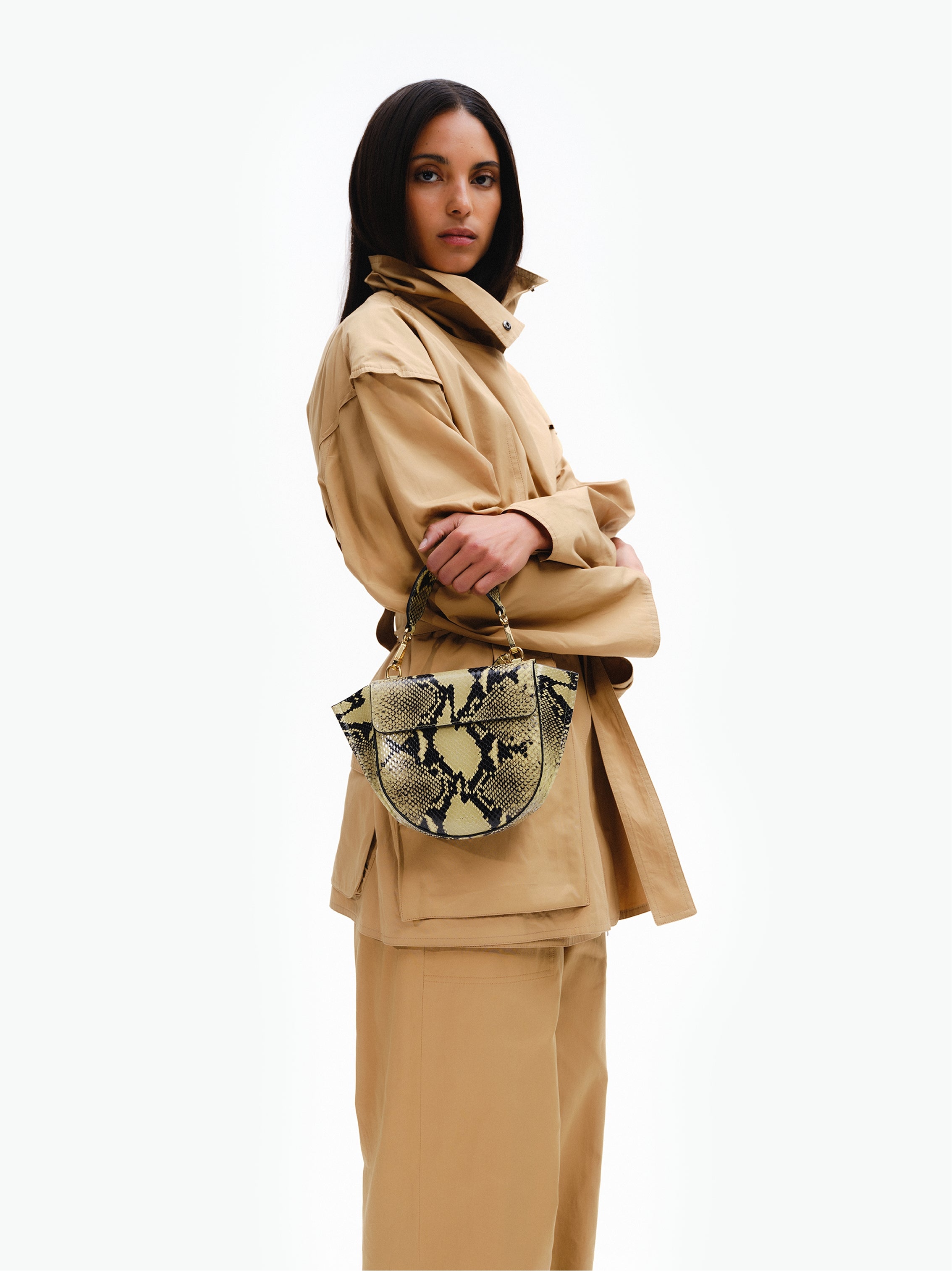 Hortensia Bag Mini - Lime Python