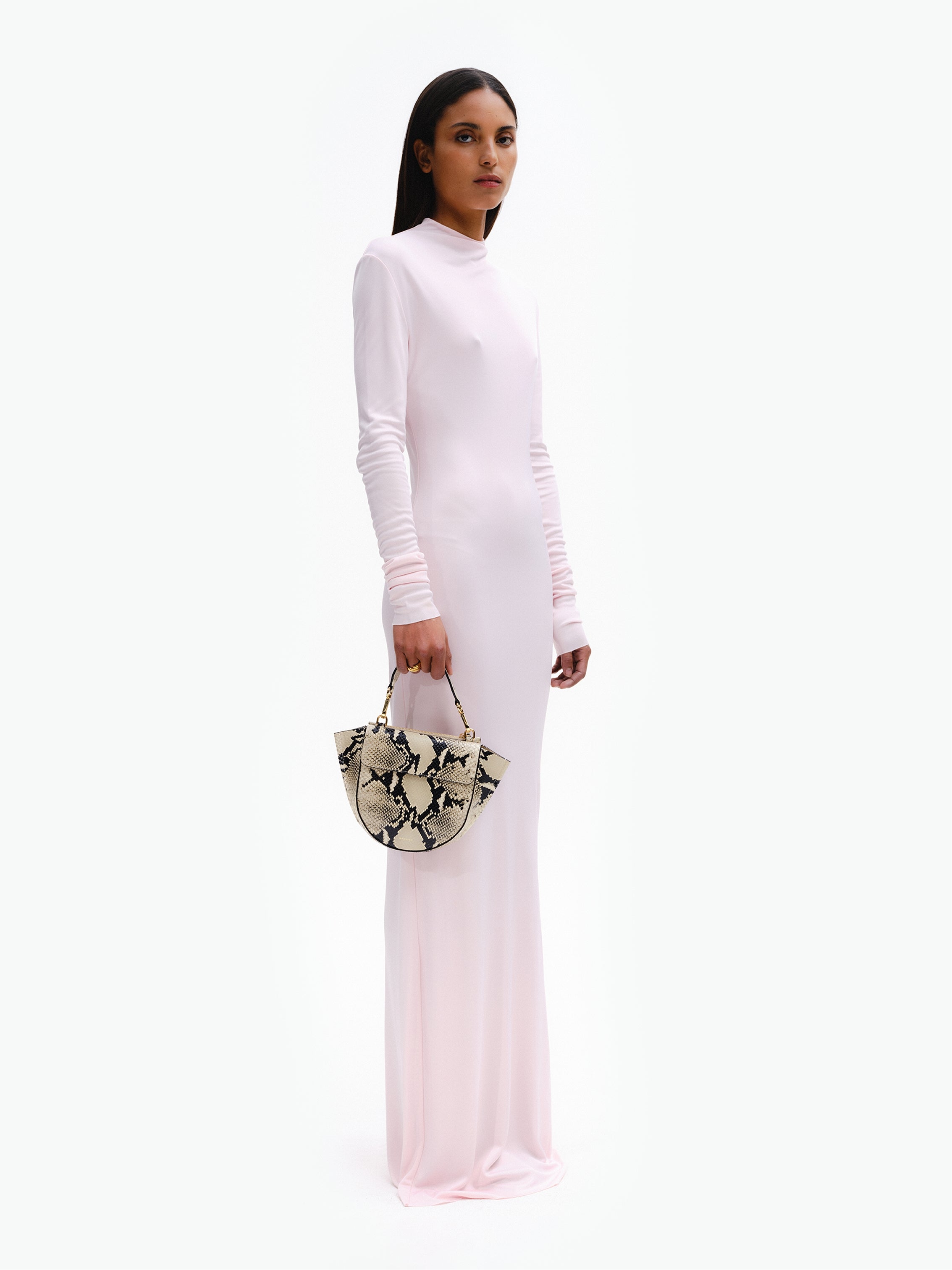 Hortensia Bag Mini - Black / White Python