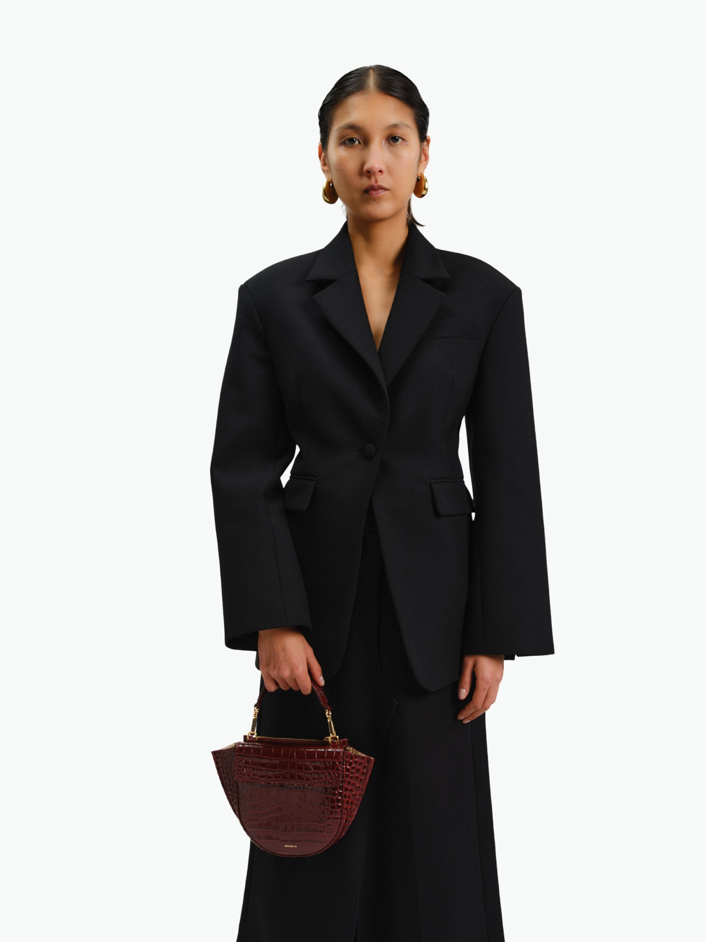 Hortensia Bag Mini - Bordeaux Croco