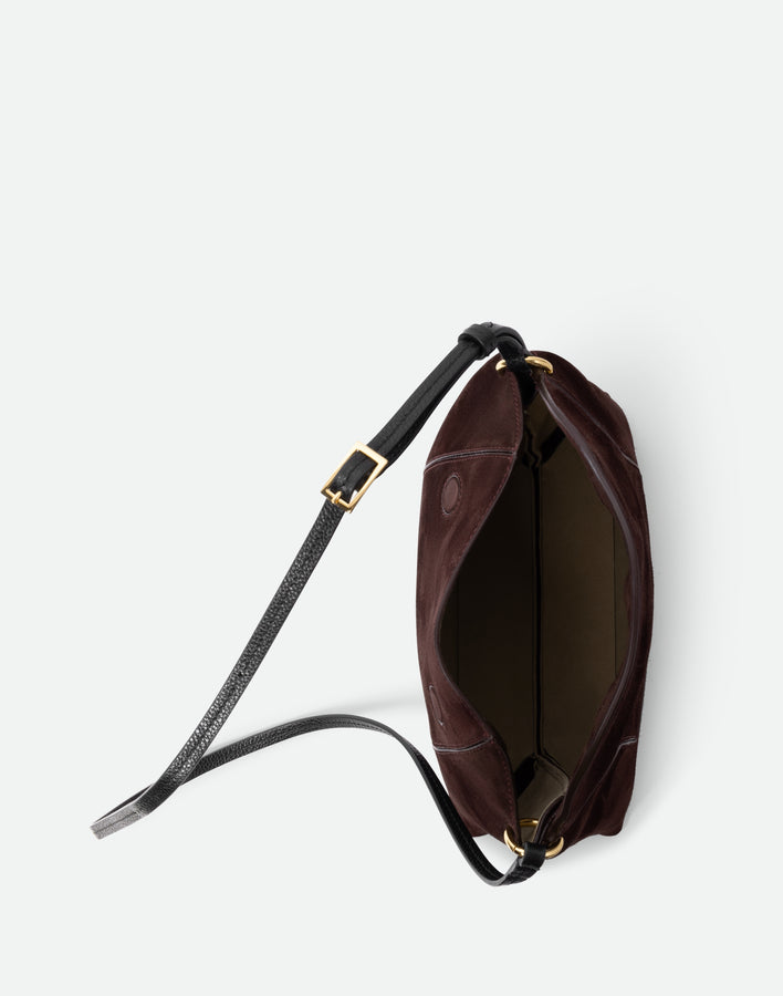 Penelope Slouch Bag - Acai Suede
