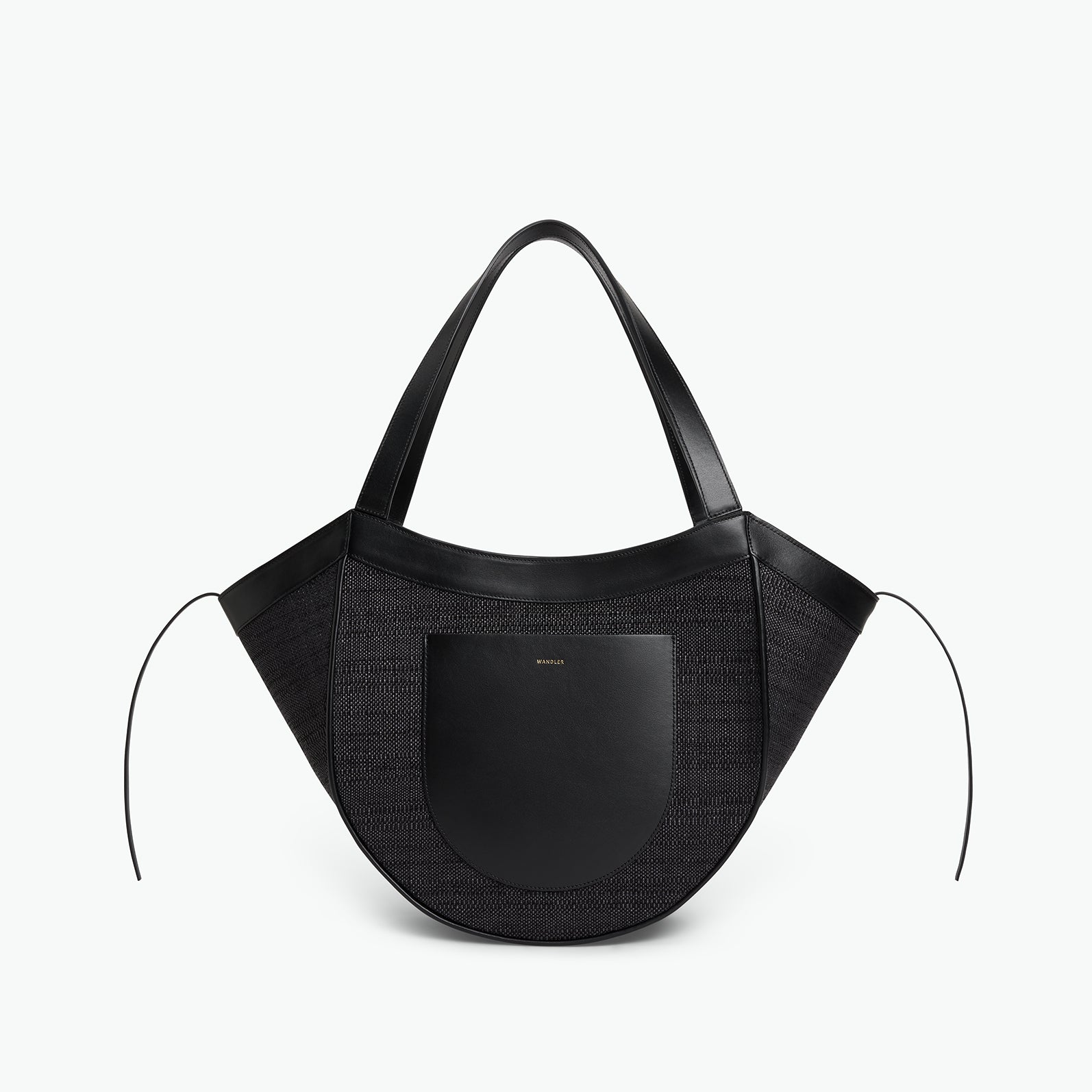 Hortensia Slouch Tote - Black Raffia – Wandler.com