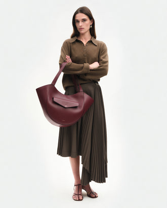 Hortensia Slouch Tote - Bordeaux