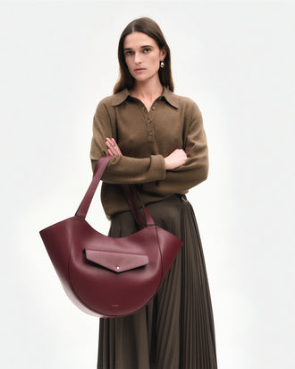 Hortensia Slouch Tote - Bordeaux
