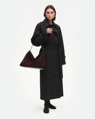 Penelope Tote - Acai Suede / Black