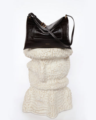 Penelope Slouch Bag - Soil Croco