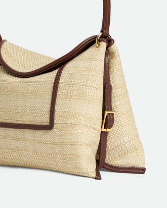 Penelope Slouch Bag - Beige Raffia