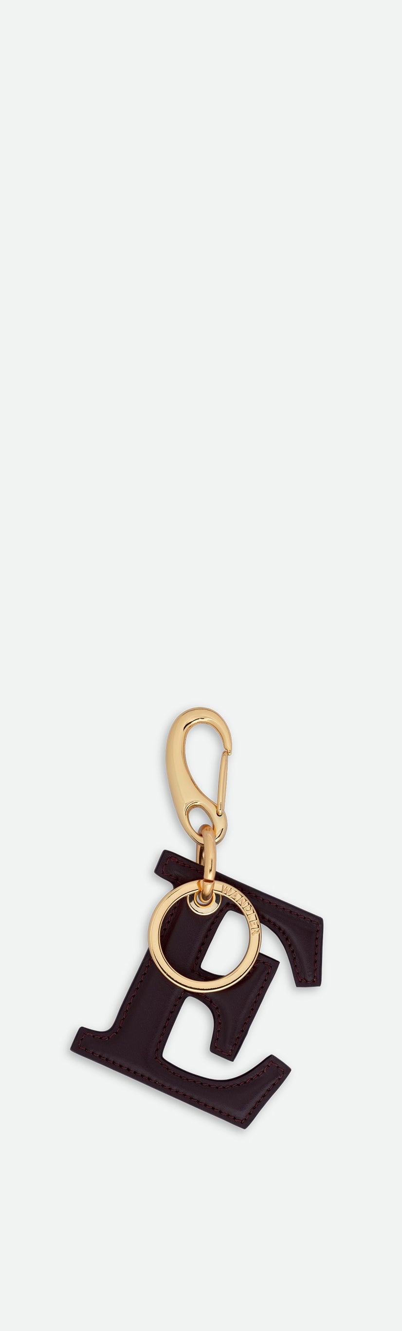 Bag Charm Letter - E - Grape