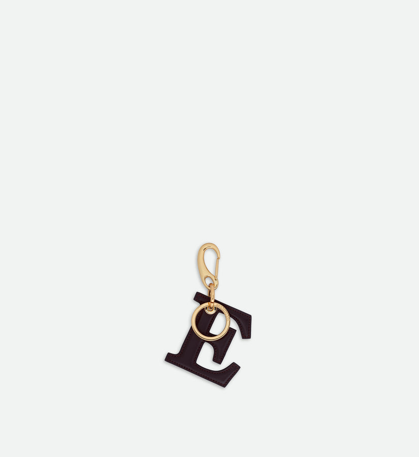 Bag Charm Letter - E - Grape