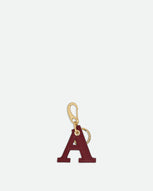 Bag Charm Letter - A - Mahogany