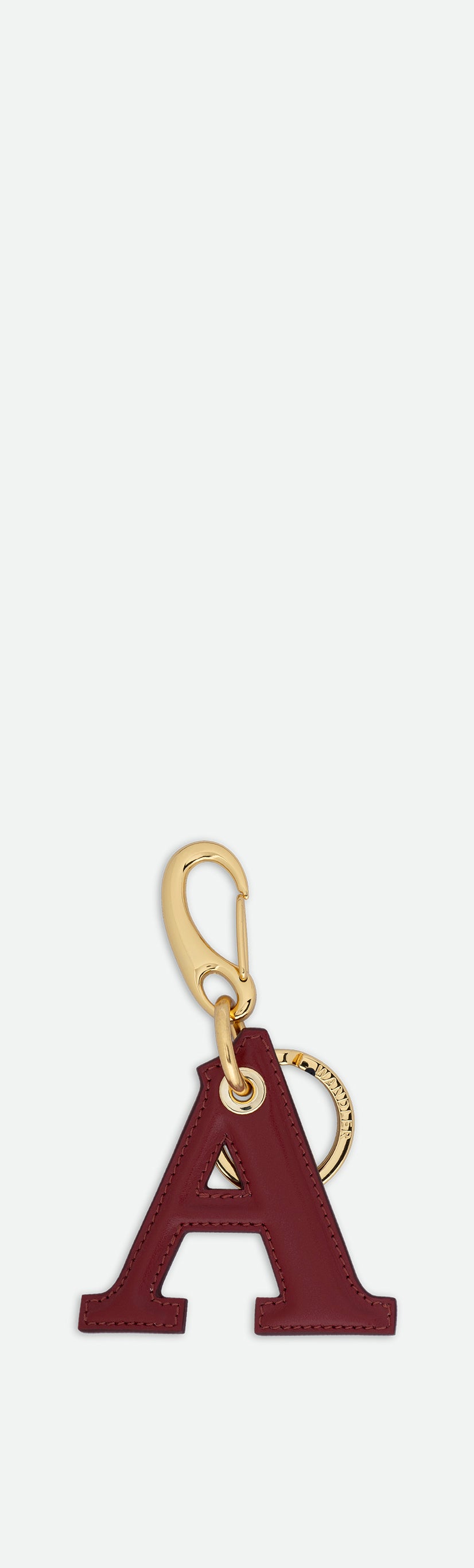 Bag Charm Letter - A - Mahogany