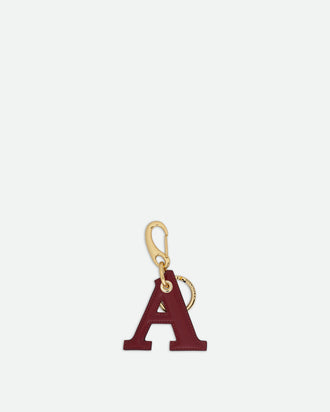 Bag Charm Letter - A - Mahogany