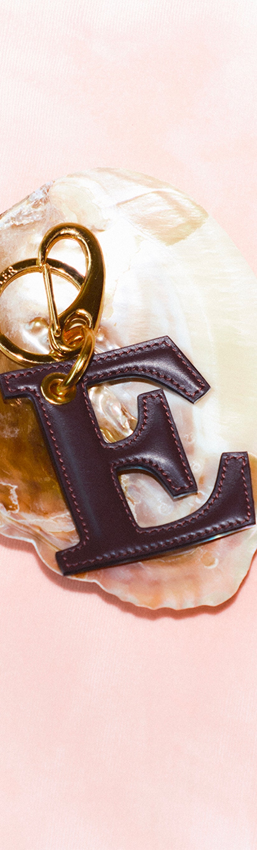 Bag Charm Letter - E - Grape