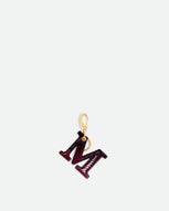 Bag Charm Letter - M - Bordeaux Python