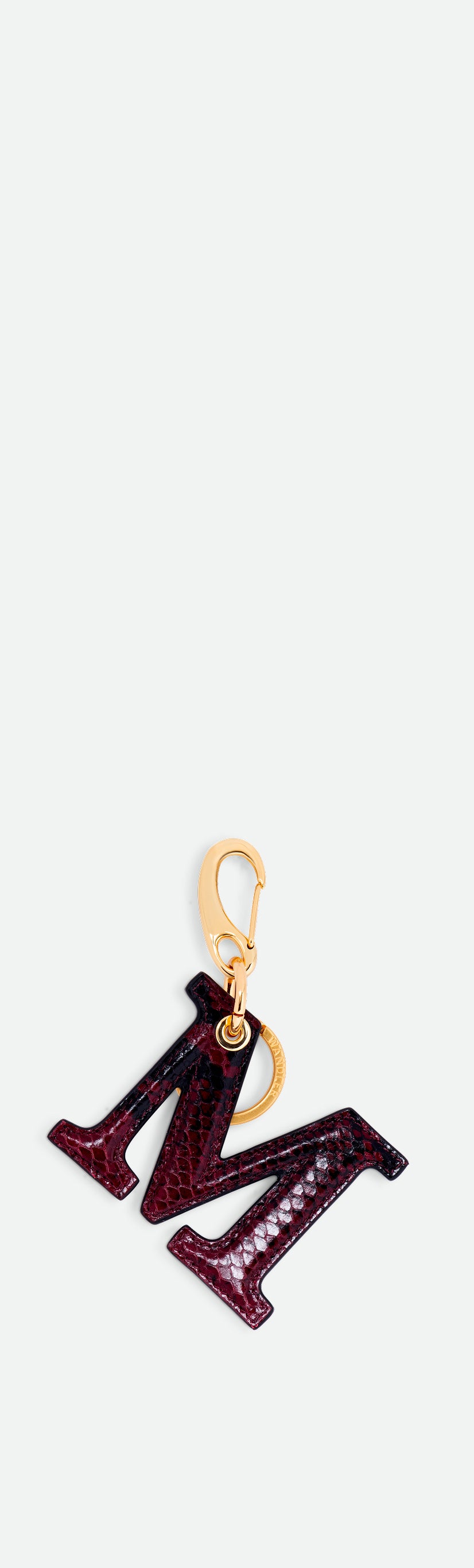 Bag Charm Letter - M - Bordeaux Python