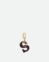 Bag Charm Letter - S - Bordeaux Croco