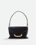 Veneto Shoulder Bag Small - Black Suede