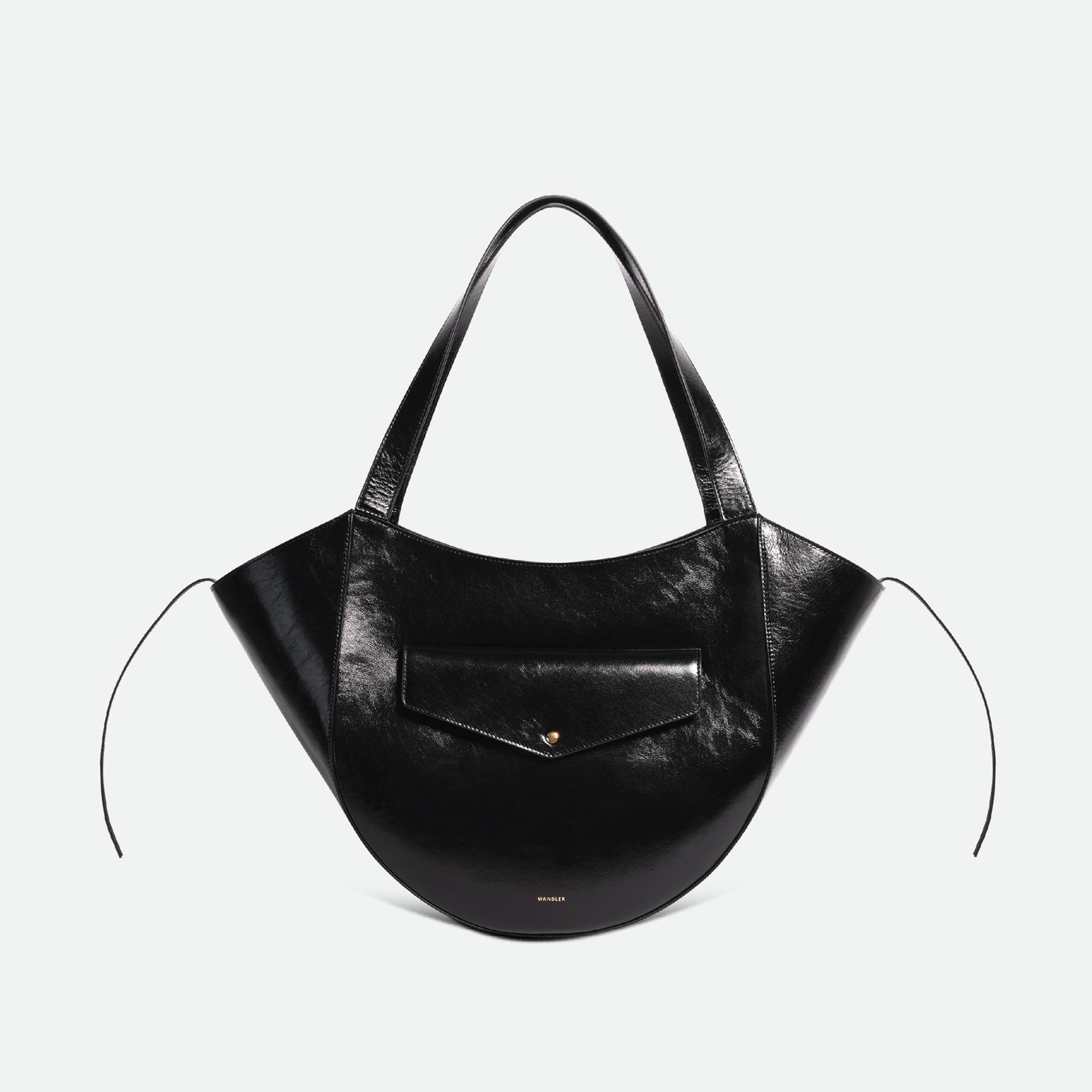 Hortensia Slouch Tote - Black Glaze