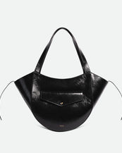 Hortensia Slouch Tote - Black Glaze