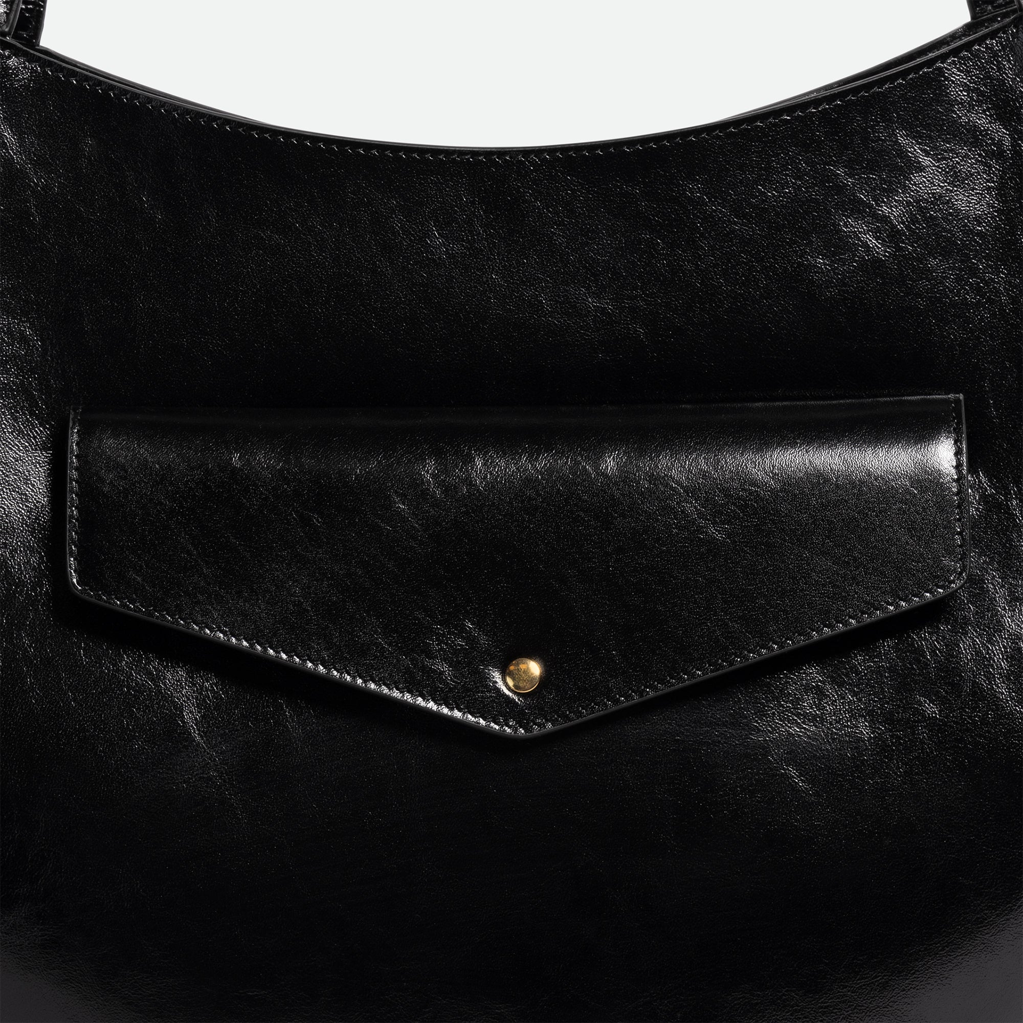 Wandler Hortensia Slouch Tote - Black Glaze – Wandler.com