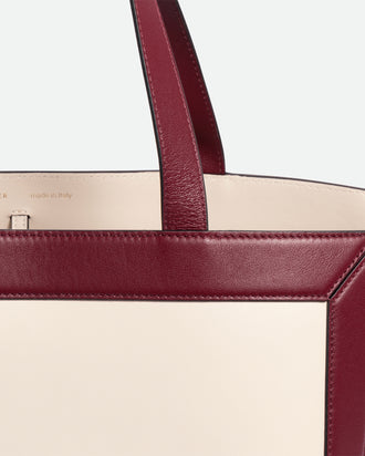 Ida Tote Medium - Buttercream / Bordeaux