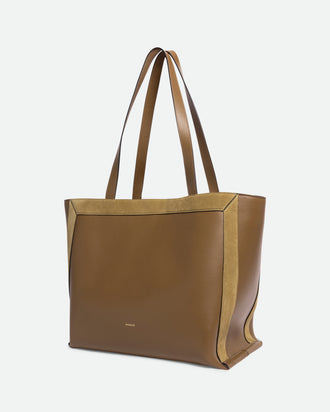 Ida Tote Medium - Cabana / Khaki Suede